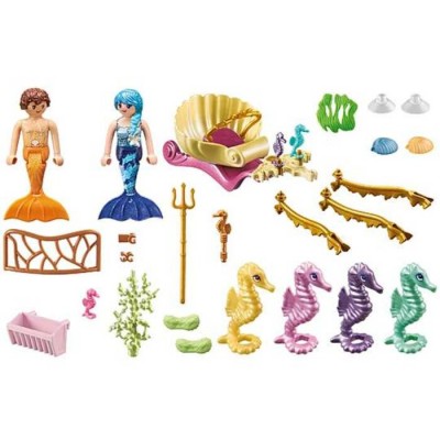 Playmobil - Princess Magic - Calèche avec Sirènes et Hippocampes #71500