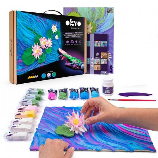 Okto : Ensemble de Peinture Créative 3D : Nénuphars, Niv. 3