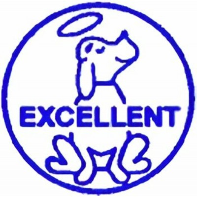 Estampe Pré-Encrée: Chien - Excellent (Bleu)