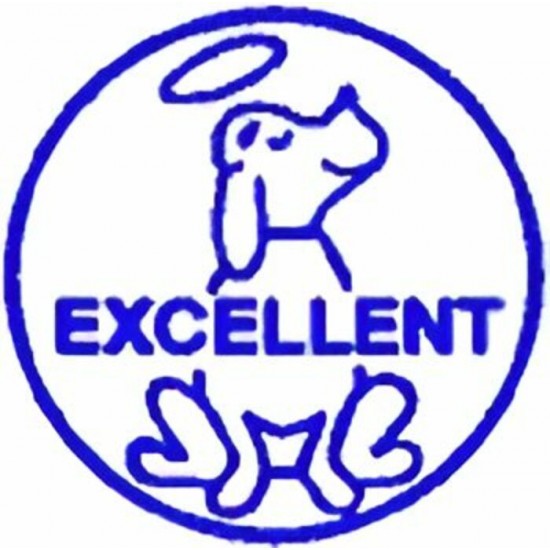 Estampe Pré-Encrée: Chien - Excellent (Bleu)
