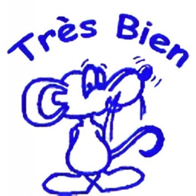 Estampe Pré-Encrée: Souris - Très Bien (Bleu)