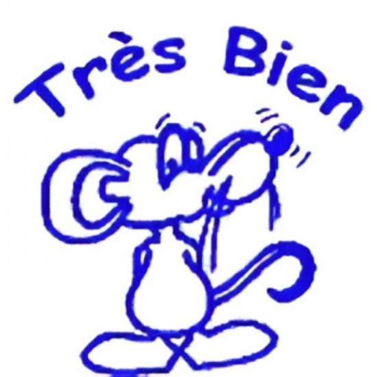 Estampe Pré-Encrée: Souris - Très Bien (Bleu)