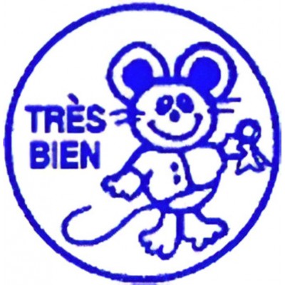 Estampe Pré-Encrée: Souris - Très Bien (Bleu)