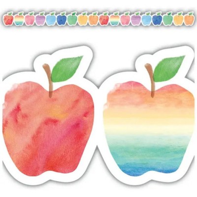 Bordure : Pommes Aquarelle