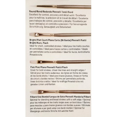 Pinceaux Liquitex Basics- Ens. de Classe : assortis/96