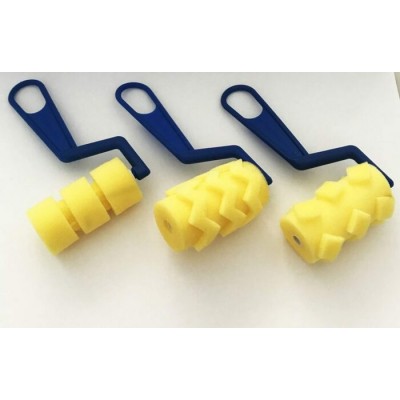 Rouleaux Éponge Texturés 3''/pqt de 12, variés