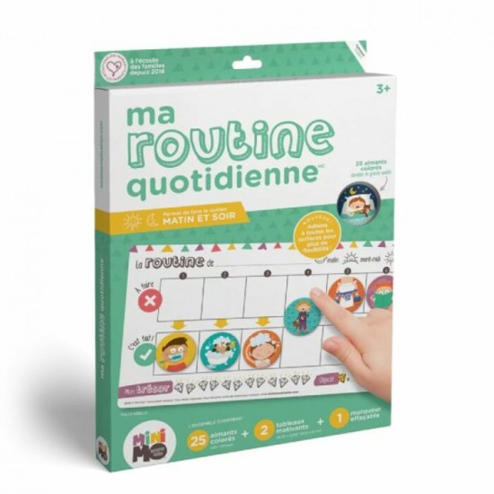 Ma Routine Quotidienne : Ens. de 2 tableaux + 25 aimants