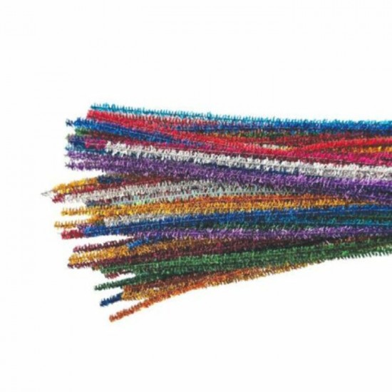 Cure-Pipes (Chenilles) 6mm x 30cm : Métalliques -... Cure-Pipes (Chenilles) 6mm x 30cm : Métalliques -...