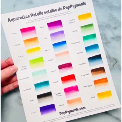 Aquarelle Pop! Pigments - Palette Éclatée - 2 ml/12