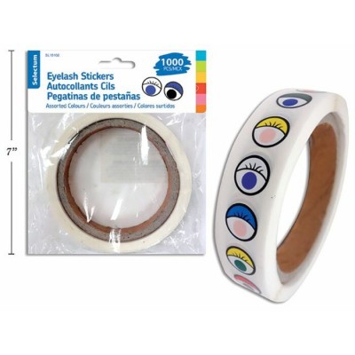 Yeux Autocollants : Couleurs Assorties/1000