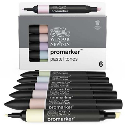 Promarker (fin + Biseau) - Pastel/6