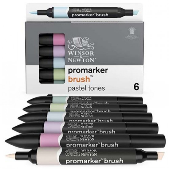 Promarker (pinceau + Biseau) - Pastel/6