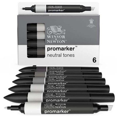 Promarker (fin + biseau) - Neutre /6