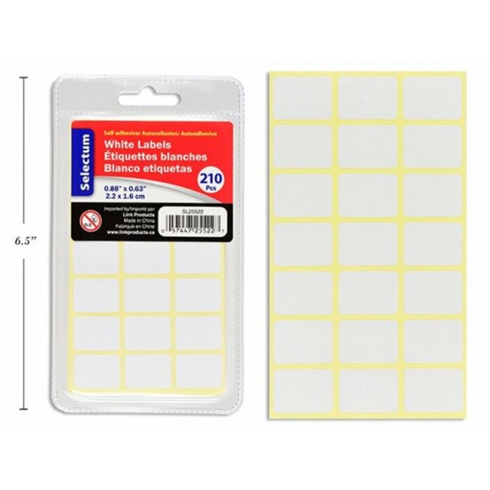 Étiquettes Blanches Autocollantes 0.88 x 0.63''/ 210 pcs