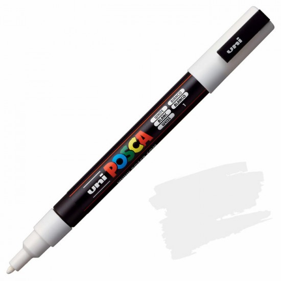 Marqueur à Base d'Eau Posca -  0.9-1.3mm : Blanc/1