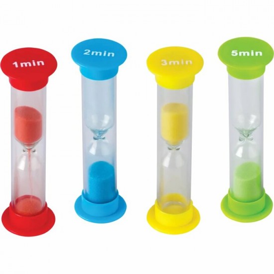 Ens. de 4 Sabliers : 1, 2, 3 et 5 Minutes