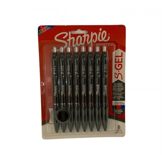 Stylos Gel Sharpie 0.7mm\ens. de 8 Bureau
