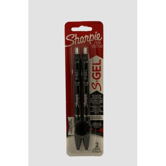 Stylos Gel Sharpie 0.7mm\ens. de 2 noirs