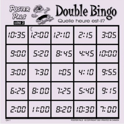 Bingo : Quelle Heure Est-il?