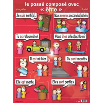 Affiche Verbe : Le Passé Composé avec Être
