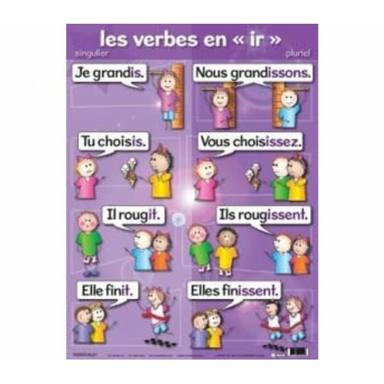 Affiche Verbe: Les Verbes en "IR" au Présent