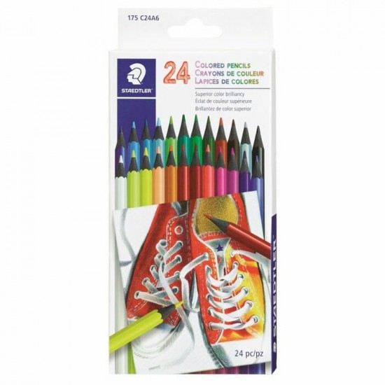 Ensemble de Crayons de Couleur en Bois Staedtler : 24