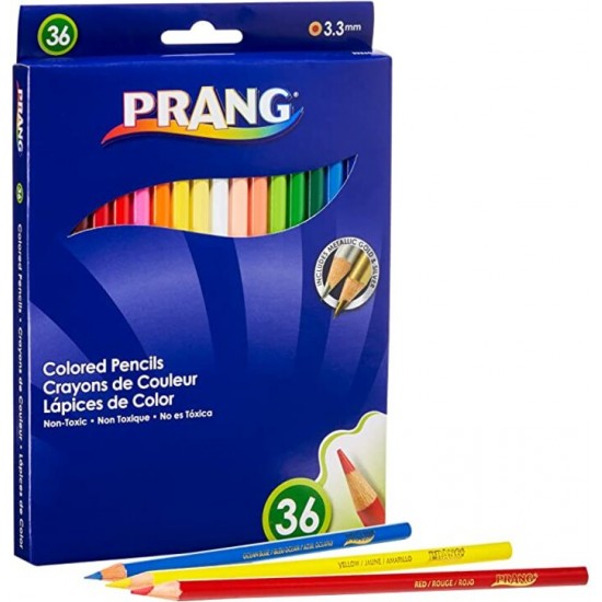 Ensemble de Crayons de Couleur en Bois Prang: 36