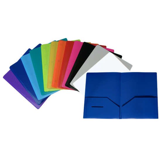 Portfolio en Plastique (Option de Couleur)