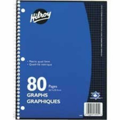 Cahier Quadrillé à Spirale: Métrique 80 pages