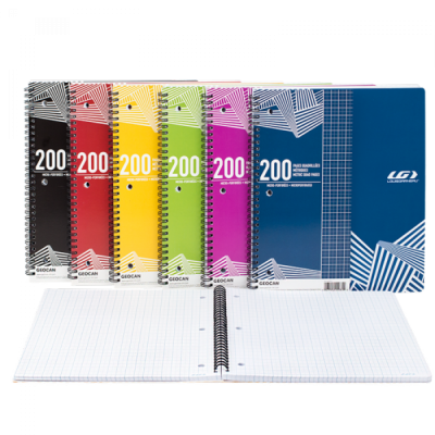 Cahier Quadrillé à Spirale: Métrique 200...
