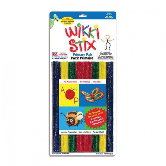 Wikki Stix: 6 Couleurs Primaires - 48 pièces