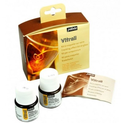 Médium Vitrail Ensemble Craquelures de Pébéo -...