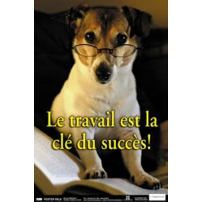 Affiche: Le Travail est la Clé du Succès
