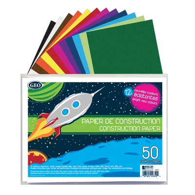 Papier Construction 50 Feuilles + Enveloppe...