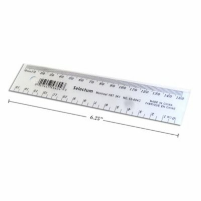 Règle de plastique transparente Selectum - 15cm 