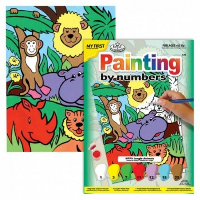 1ère Peinture par Numéro - Animaux de la Jungle