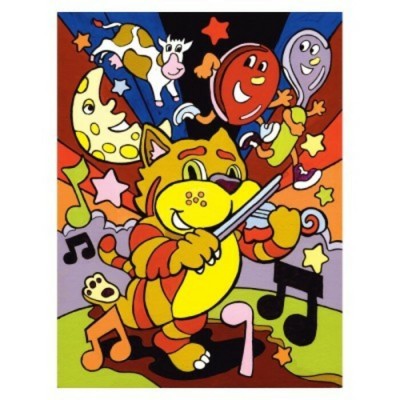 1ère Peinture par Numéro - Chaton Musical