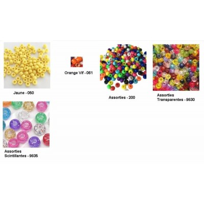 Perles Pony 9mm/1000 (Choix de Couleur en Option)