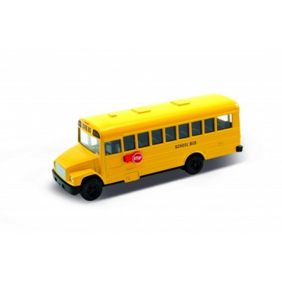 Autobus Scolaire en Métal ''Pull Back''12 cm