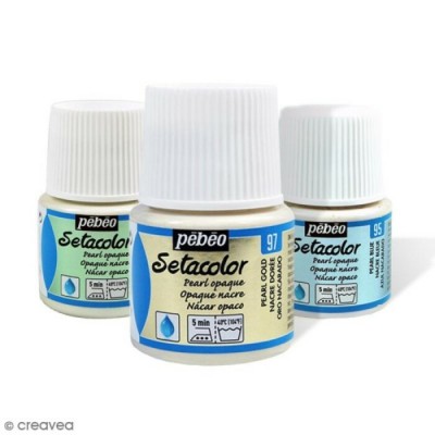 Peinture à Tissu Setacolor NACRE - 45ml (Option...