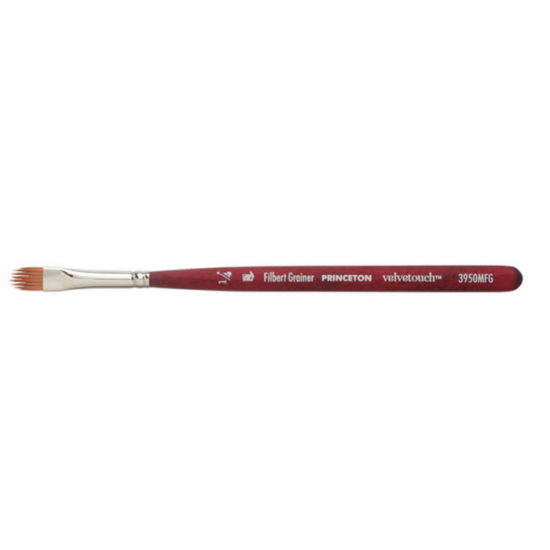 Pinceau Princeton Velvetouch Série 3950 MINI FILBERT GRAINER (Peigne) - 1/4"