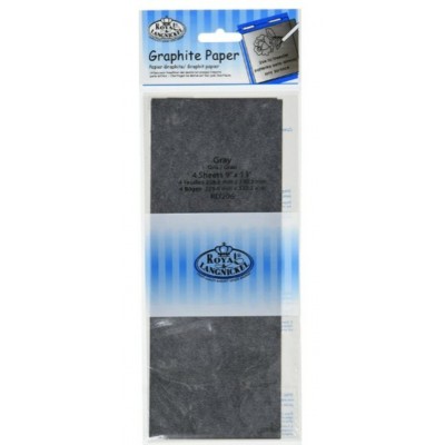 Papier Graphite Gris 9x13'' /4 feuilles