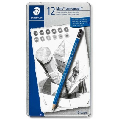 Ensemble Crayon Lumograph Staedtler/12 (4H-6B)