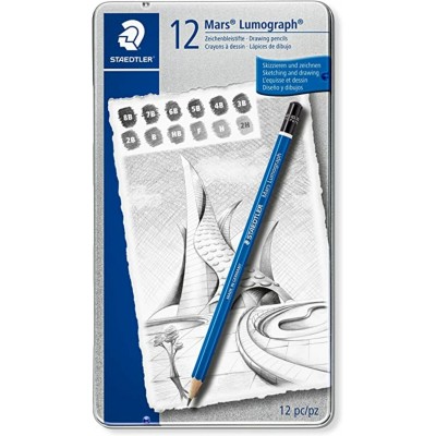 Ensemble Crayon Lumograph Staedtler/12 (2H-8B)