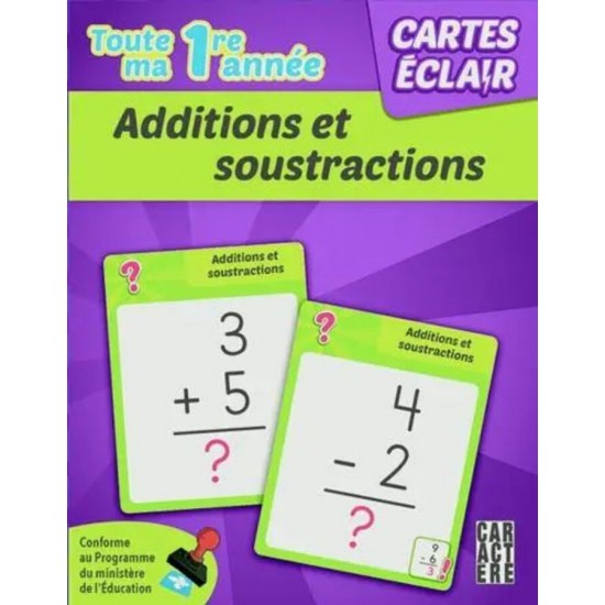 Cartes éclair - 1re année - Additions et soustractions
