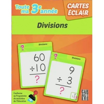 Cartes éclair - 3e année - Divisions