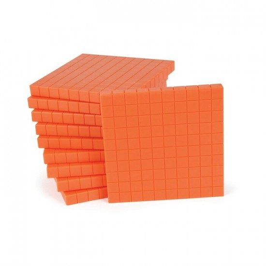 Base 10 : Centaines Opaques - Orange/ 10
