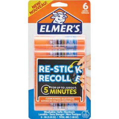 Colle en Bâton Elmer's Repositionnable - 6x8gr