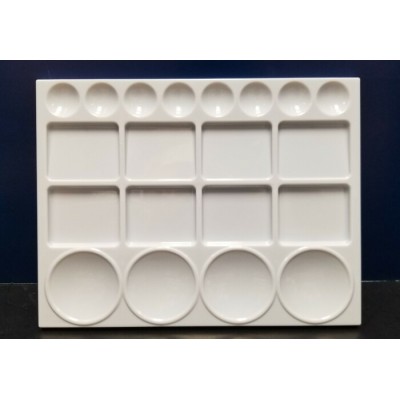 Palette en Plastique rectangle - 20 espaces (Ronds...
