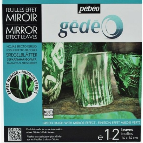 Métal en Feuille 14x14cm/12 - Vert Miroir